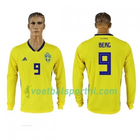 Zweden Berg 9 Thuis Shirt WK voetbal 2018 L/S